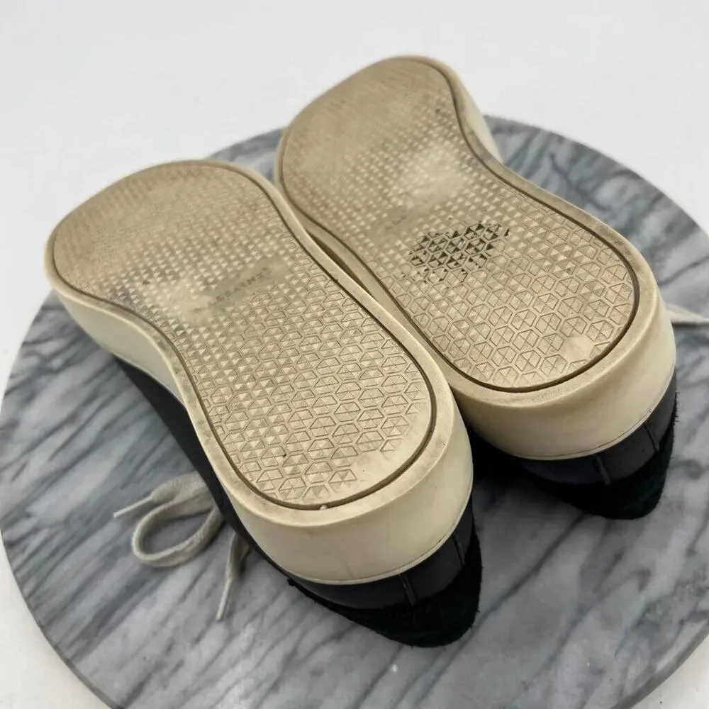 Allsaints Womens 10 Sneaker Black Leather Low Top Shana Trainer *Missing Insoles